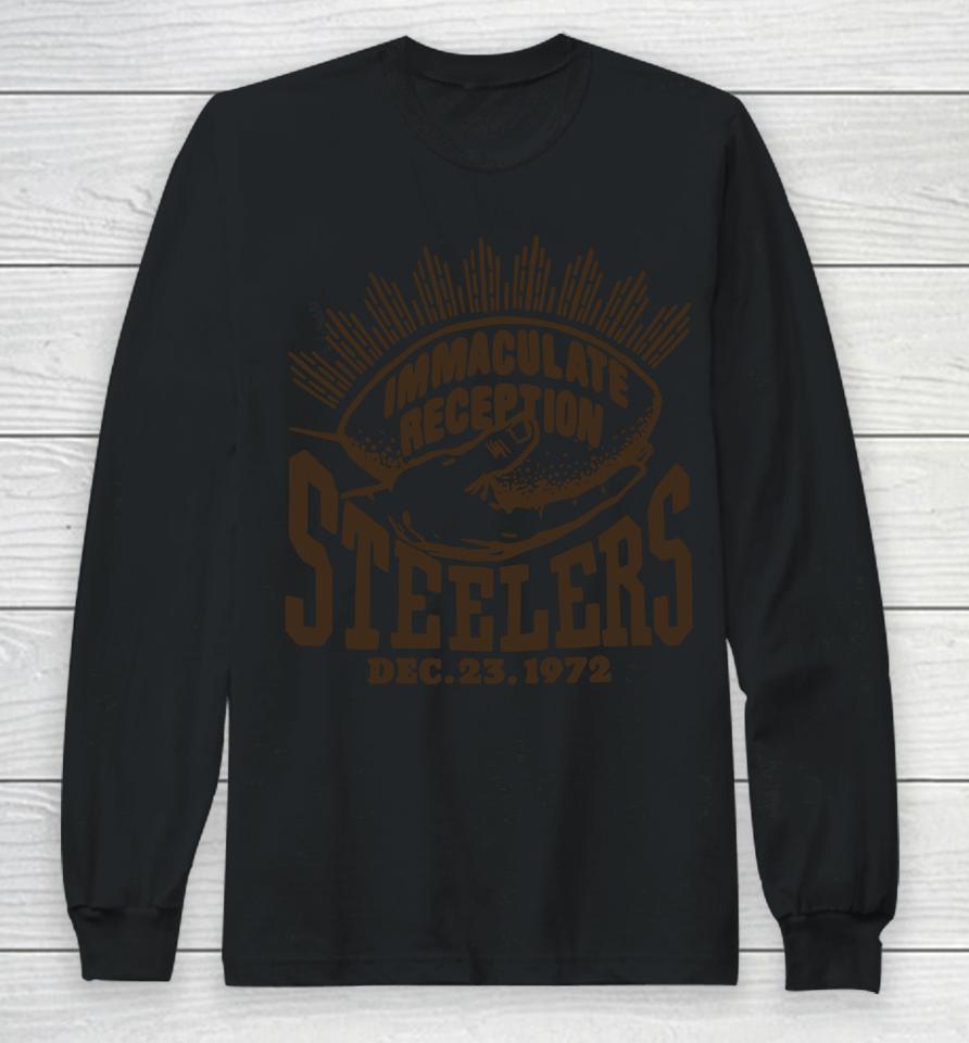 Men's Nfl Pittsburgh Steelers Franco Harris Homage Immaculate Reception Long Sleeve T-Shirt