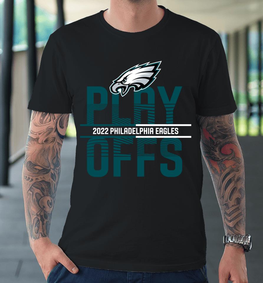 Men's Philadelphia Eagles Anthracite 2022 Playoffs Iconic Premium T-Shirt