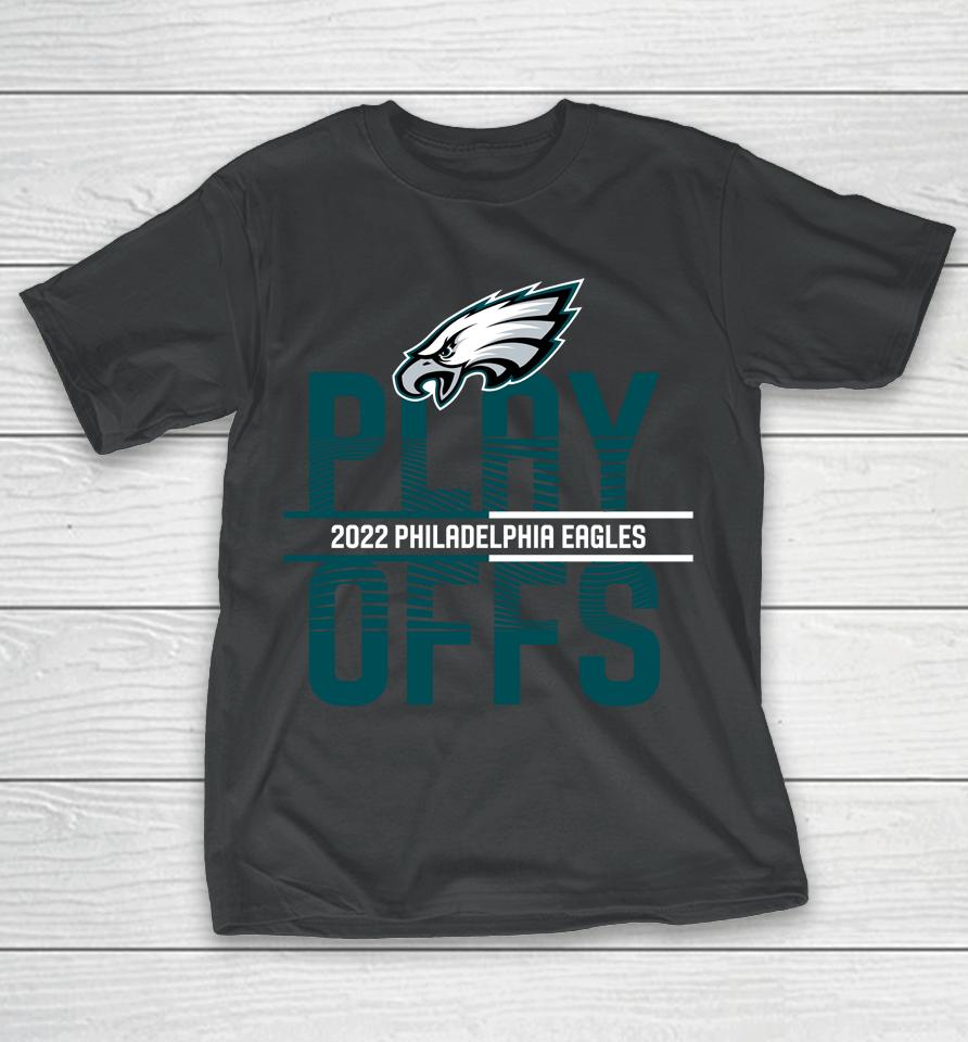Men's Philadelphia Eagles Anthracite 2022 Playoffs Iconic T-Shirt