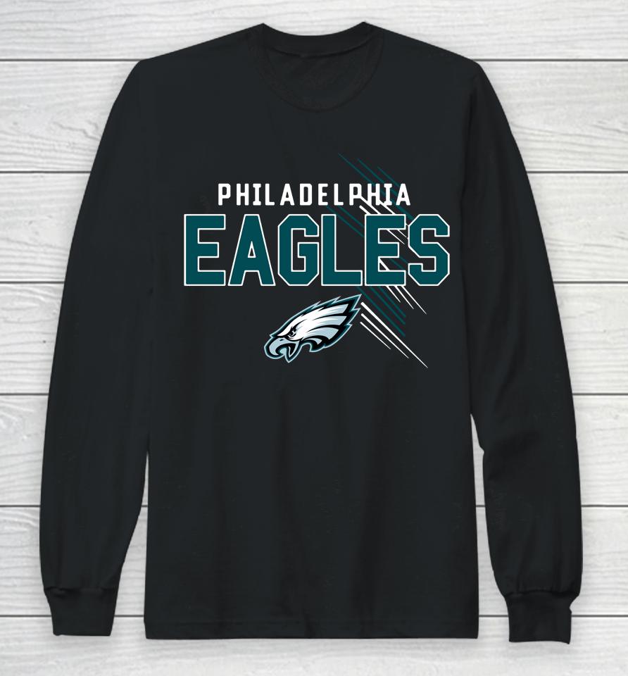 Men's Philadelphia Eagles Msx By Michael Strahan Black Performance Long Sleeve T-Shirt