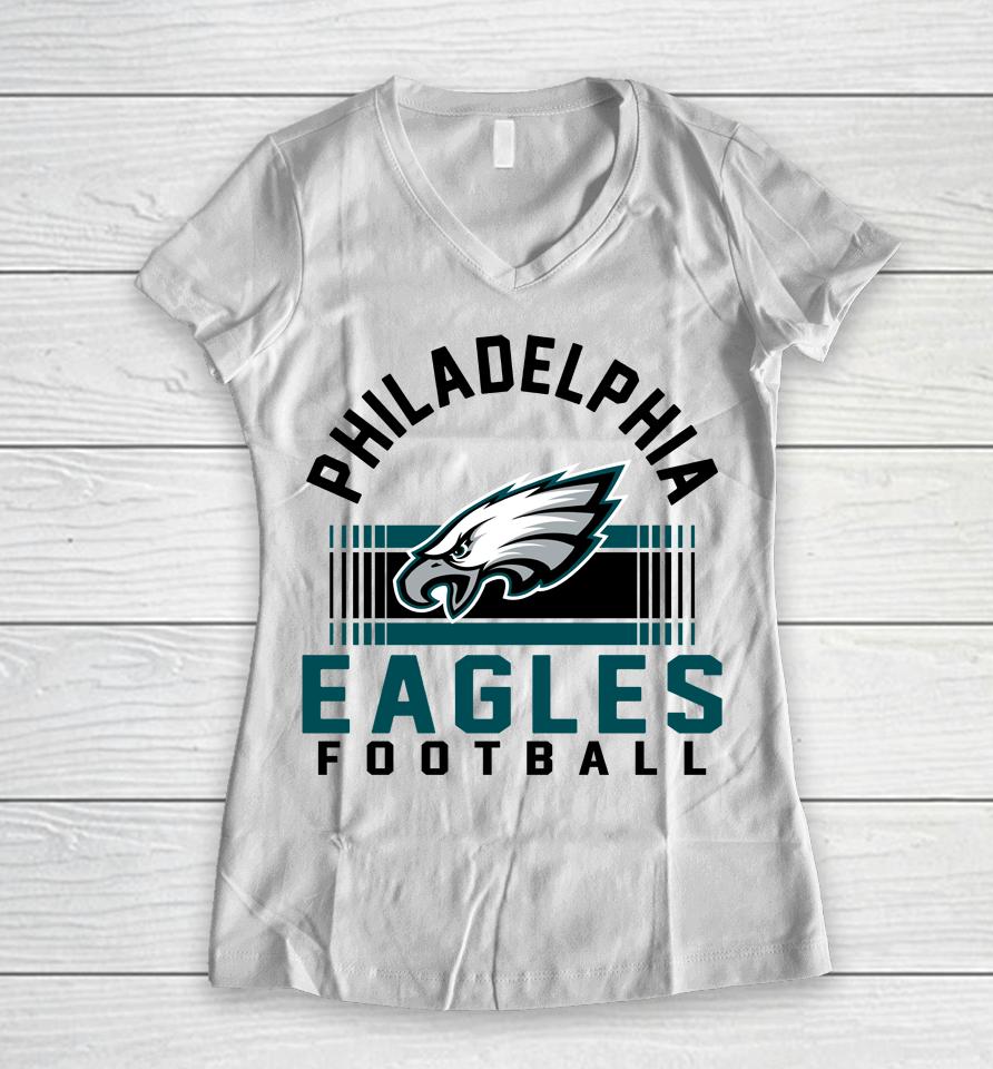 Men's Philadelphia Eagles Starter White Prime Time Women V-Neck T-Shirt