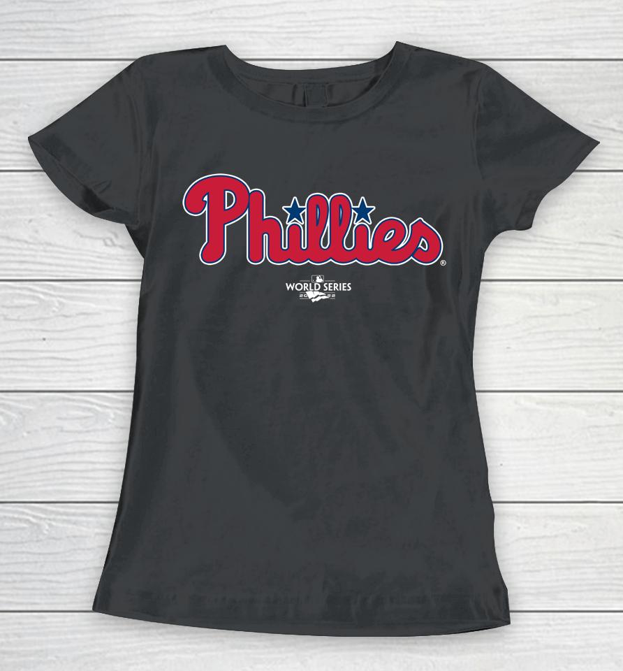 Men's Philadelphia Phillies Bryce Harper Fanatics Branded Red 2022 World Series Women T-Shirt