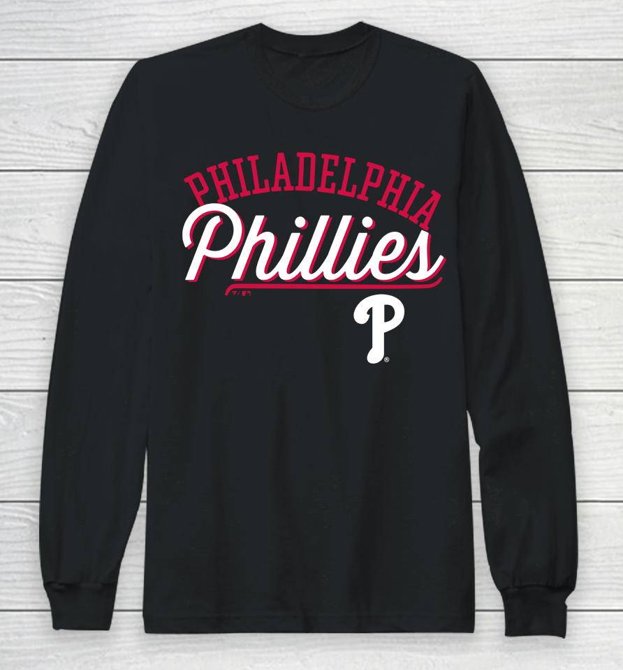 Men's Philadelphia Phillies Fanatics Gray Simplicity Long Sleeve T-Shirt