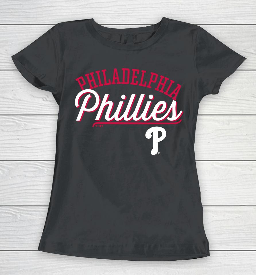 Men's Philadelphia Phillies Fanatics Gray Simplicity Women T-Shirt