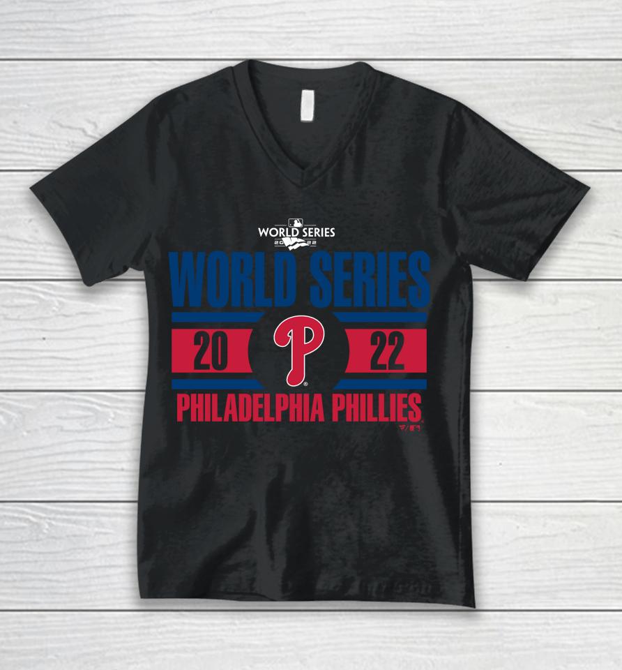 Men's Philadelphia Phillies Officially Licensed World Series 2022 Unisex V-Neck T-Shirt