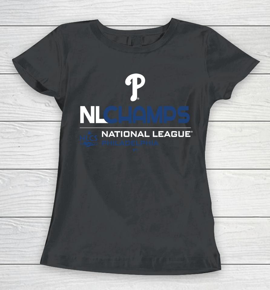 Men's Philadelphia Phillies Red 2022 National League Champions Women T-Shirt