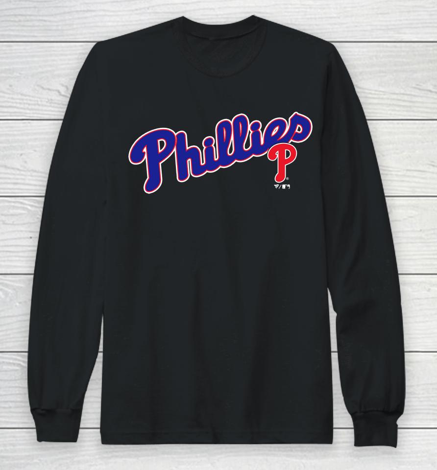 Men's Philadelphia Phillies Royal Team Scoop Long Sleeve T-Shirt