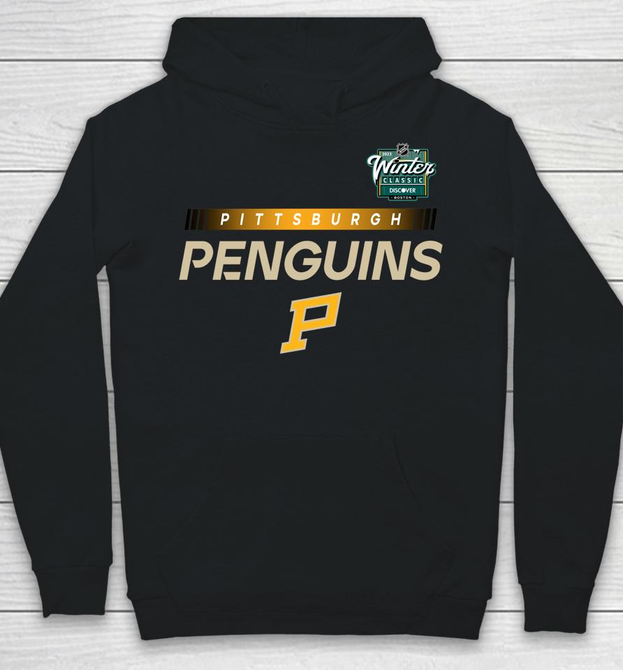 Men's Pittsburgh Penguins 2023 Nhl Winter Classic Authentic Pro Black Hoodie