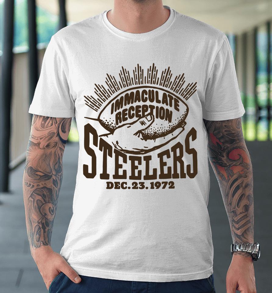 Men's Pittsburgh Steelers Franco Harris Immaculate Reception Premium T-Shirt