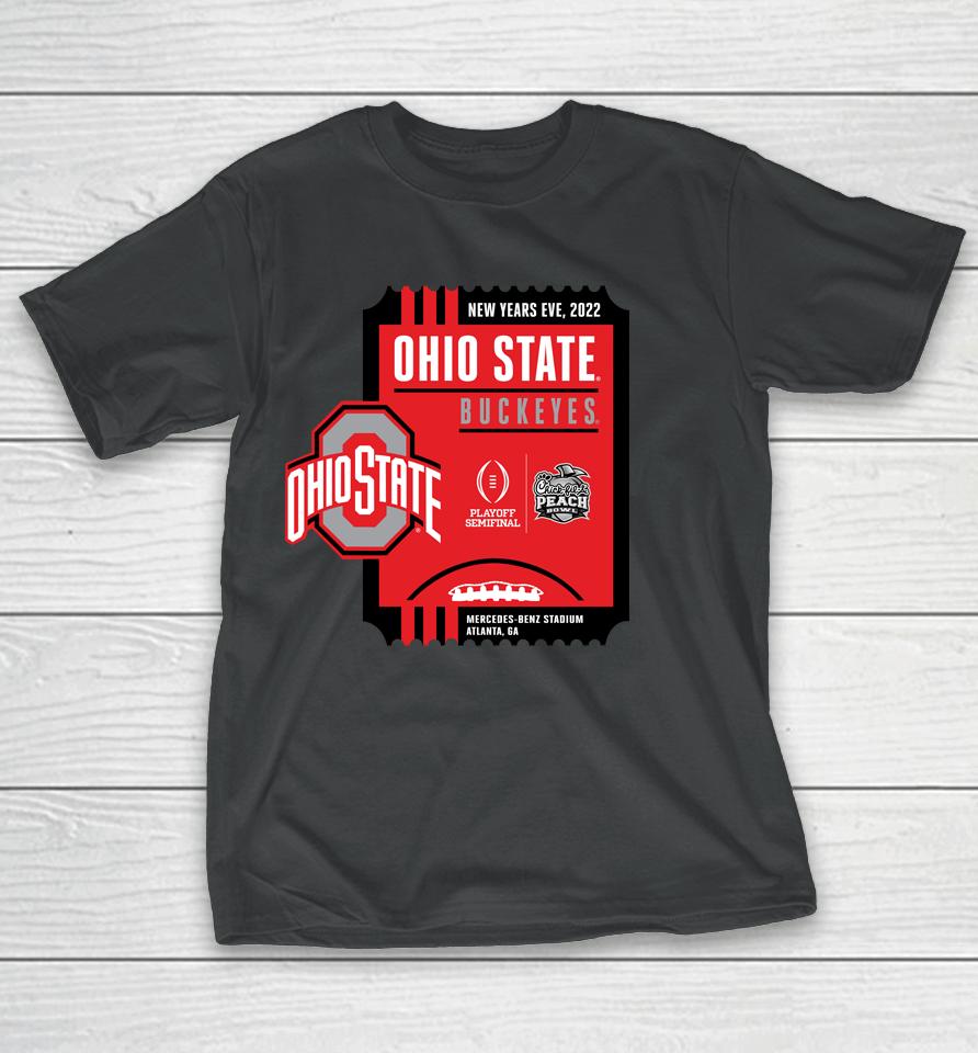Men's Red 2022 Chick-Fil-A Peach Bowl Ohio State T-Shirt
