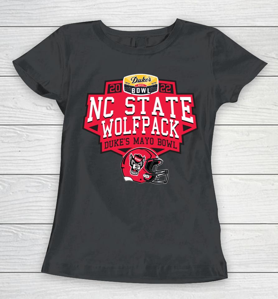 Men's Red Nc State Wolfpack 2022 Duke's Mayo Bowl Women T-Shirt