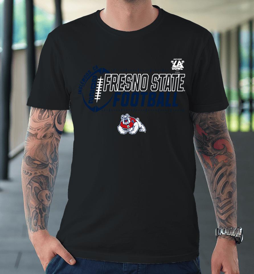 Men's Red Ncaa Playoff Fresno State Bulldogs 2022 Jimmy Kimmel La Bowl Premium T-Shirt