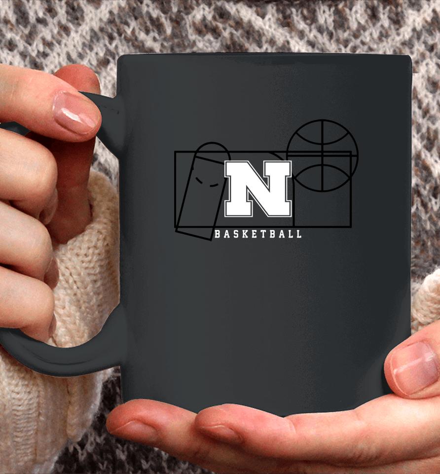 Men's Red Nebraska Huskers Basketball Court Fresh Coffee Mug