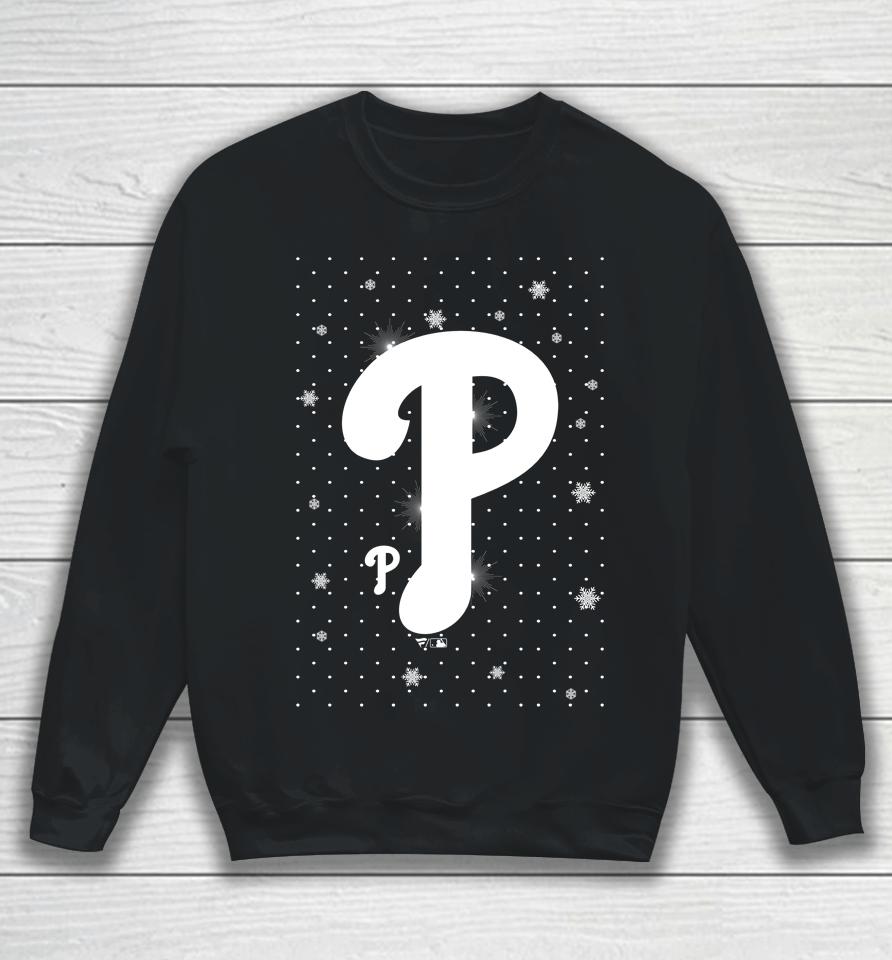 Men's Red Philadelphia Phillies Sparkle Christmas Graphic Sweatshirt