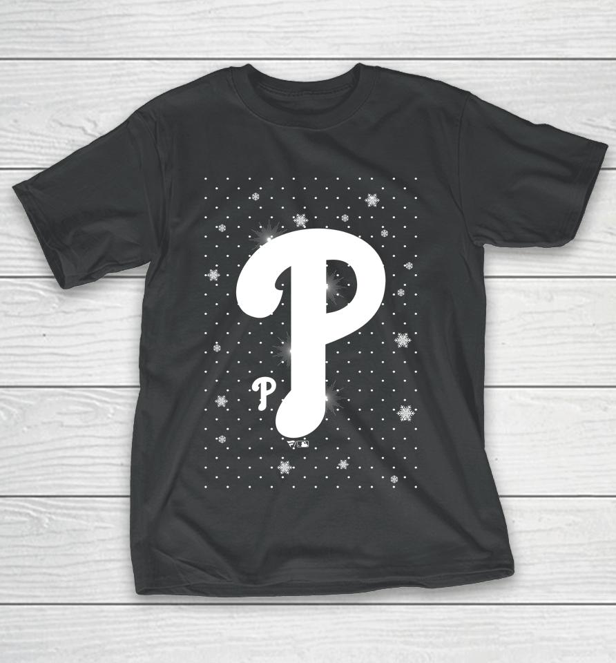 Men's Red Philadelphia Phillies Sparkle Christmas Graphic T-Shirt
