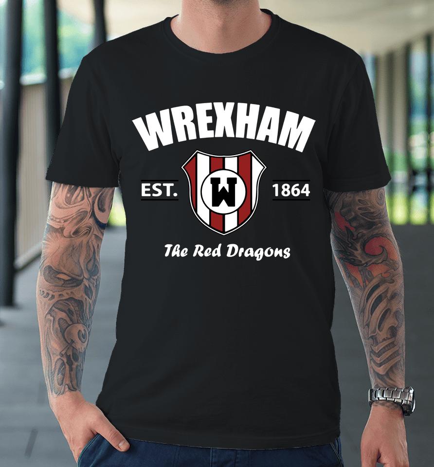 Men's Red Wrexham Established Football The Red Dragons Premium T-Shirt