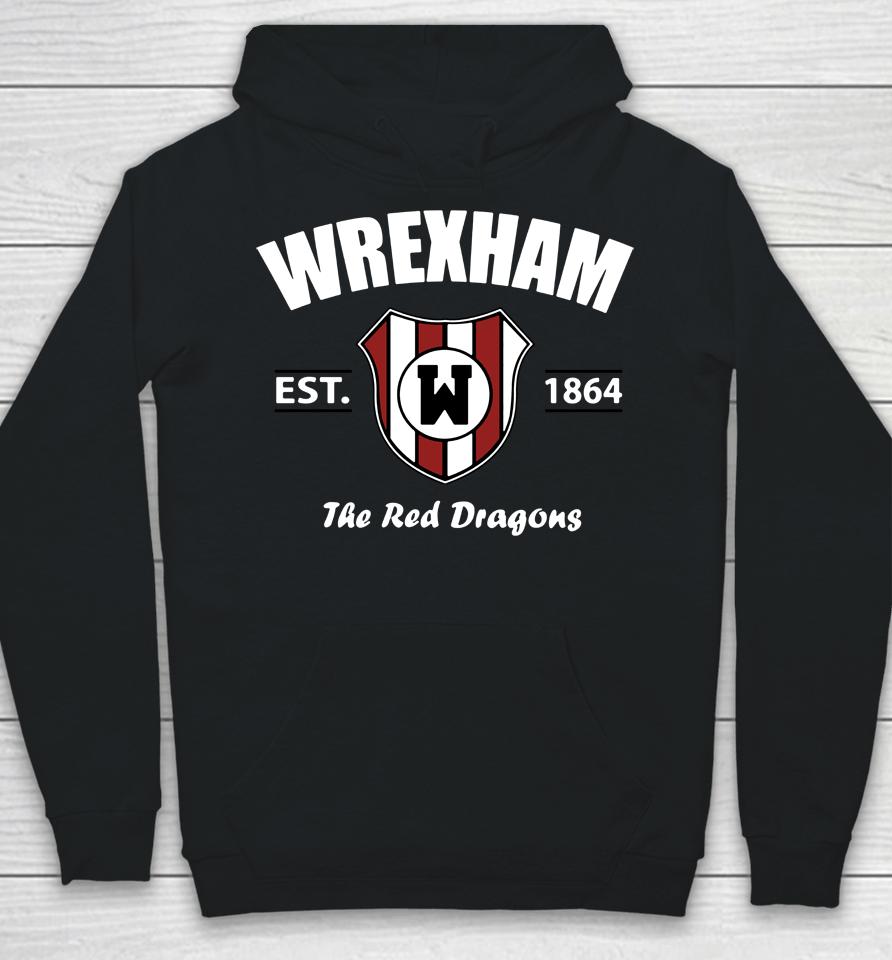 Men's Red Wrexham Established Football The Red Dragons Hoodie