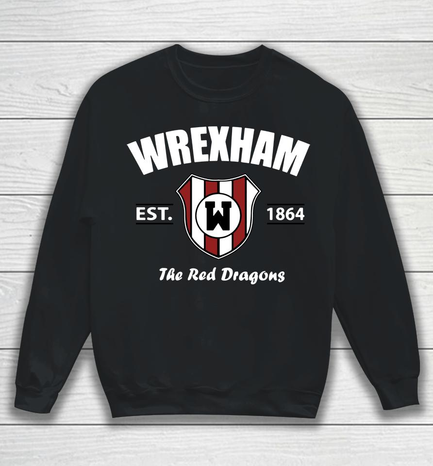 Men's Red Wrexham Established Football The Red Dragons Sweatshirt