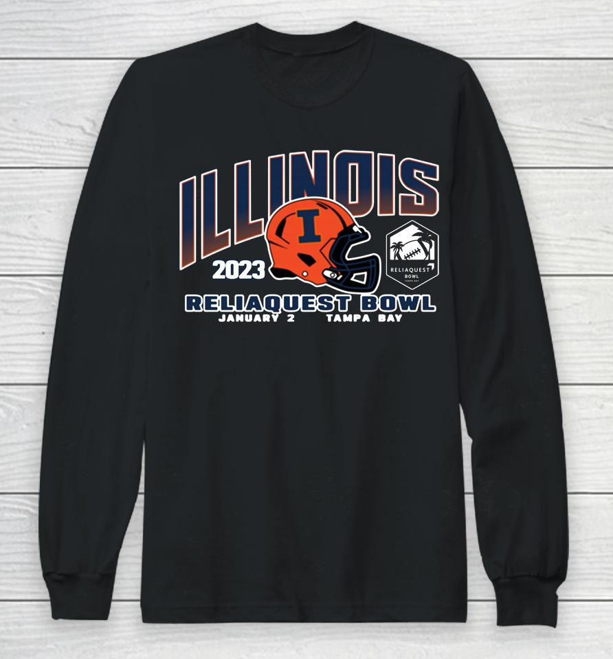 Men's Reliaquest Bowl Illinois 2023 Champs Long Sleeve T-Shirt