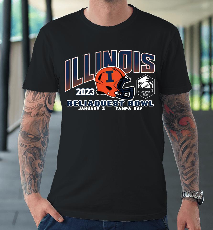 Men's Reliaquest Bowl Illinois 2023 Champs Premium T-Shirt