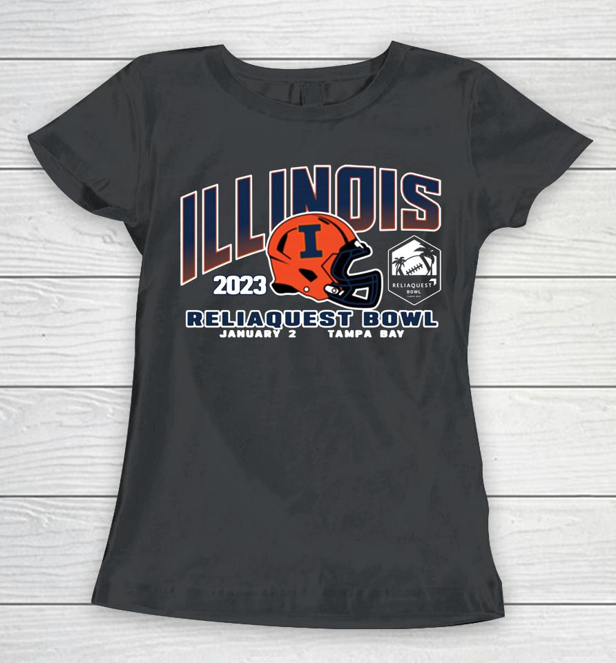 Men's Reliaquest Bowl Illinois 2023 Champs Women T-Shirt