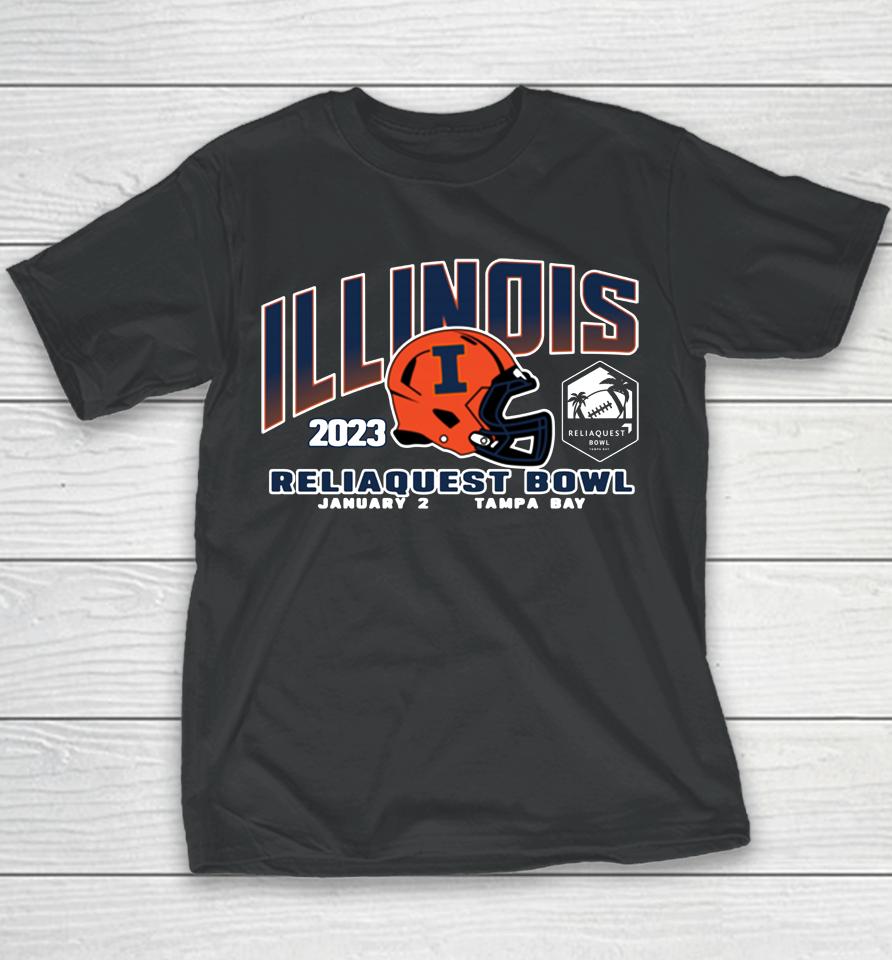 Men's Reliaquest Bowl Illinois 2023 Champs Youth T-Shirt