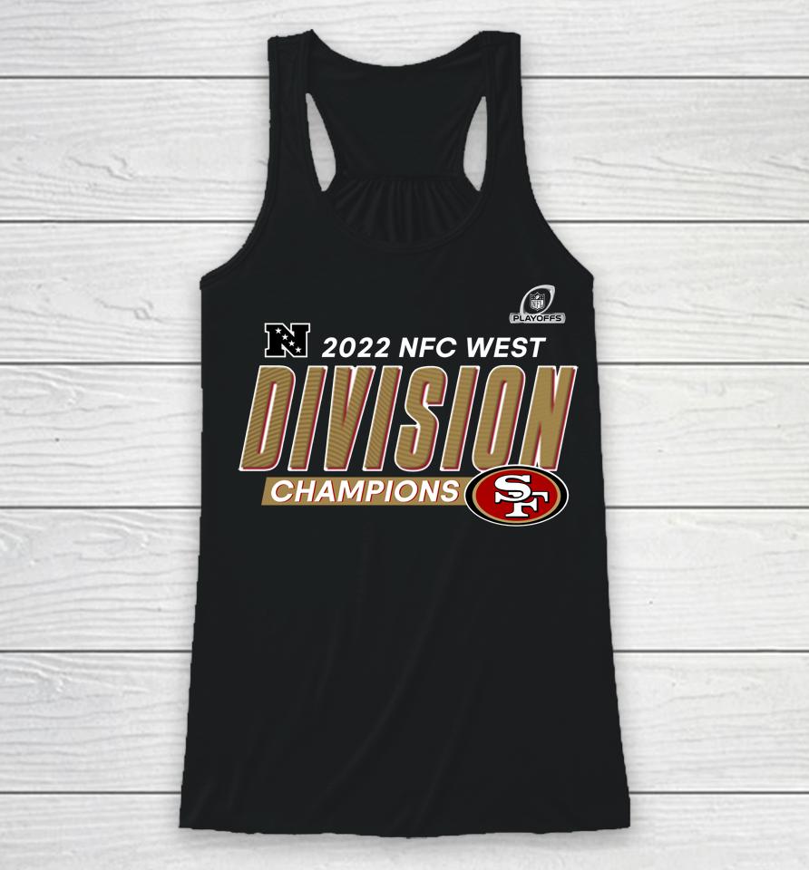Men's San Francisco 49Ers Scarlet 2022 Nfc West Division Champions Divide And Conquer Racerback Tank