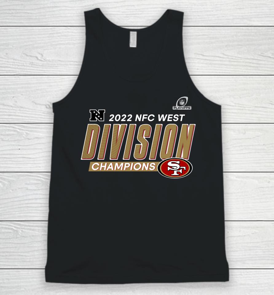 Men's San Francisco 49Ers Scarlet 2022 Nfc West Division Champions Divide And Conquer Unisex Tank Top