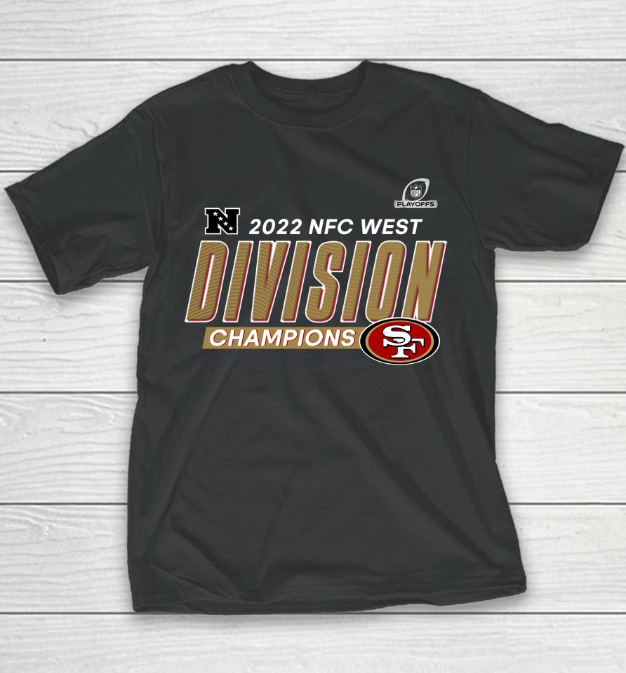 Men's San Francisco 49Ers Scarlet 2022 Nfc West Division Champions Divide And Conquer Youth T-Shirt
