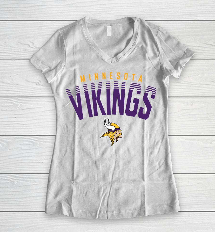 Men's Starter Gray Minnesota Vikings Halftime Women V-Neck T-Shirt
