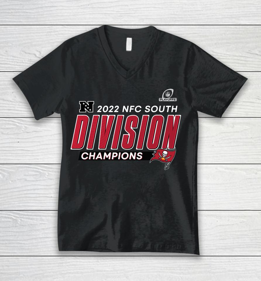 Men's Tampa Bay Buccaneers Fanatics  2022 Nfc South Division Champions Divide And Conquer Unisex V-Neck T-Shirt