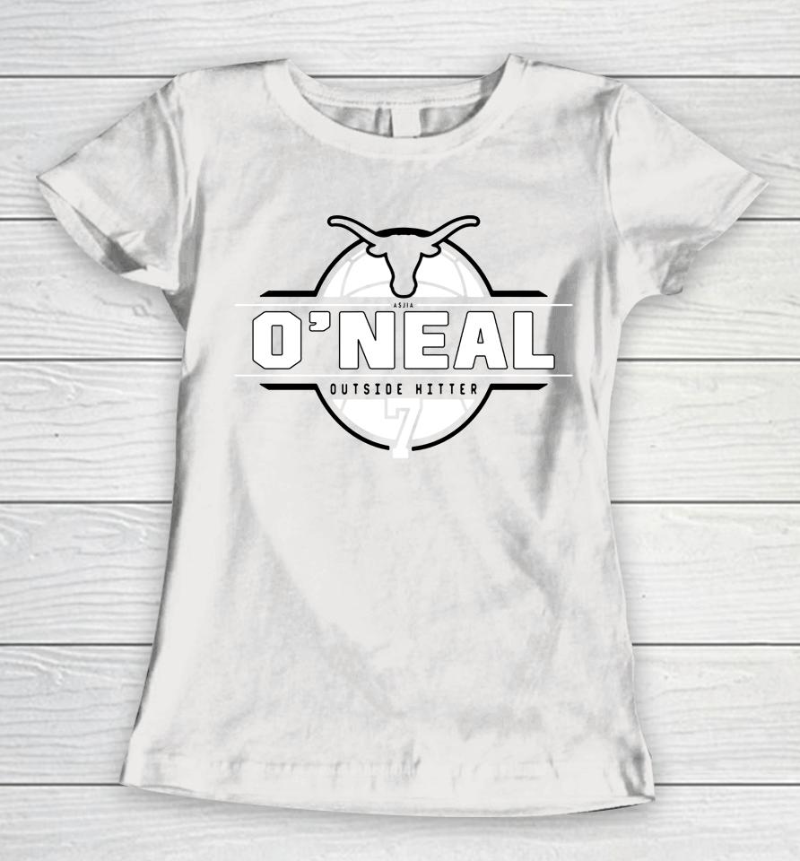 Men's Texas Longhorns Burnt Orange Asjia O'neal 7 Women T-Shirt