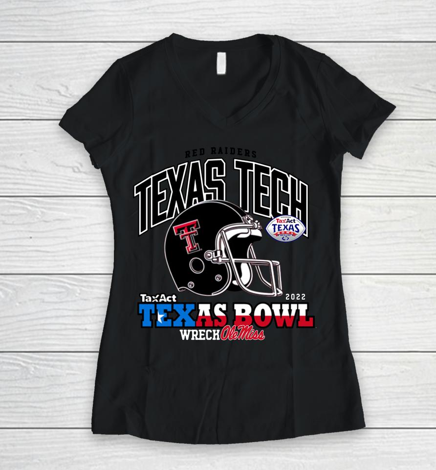 Men's Texas Tech 2022 Texas Bowl Big Bowl Nrg Women V-Neck T-Shirt