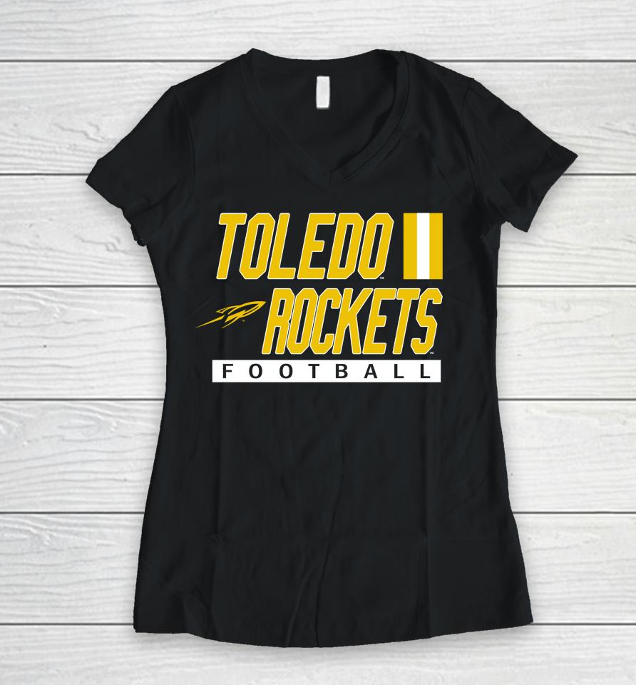 Men's Toledo Rockets 2022 Football Playbook Women V-Neck T-Shirt