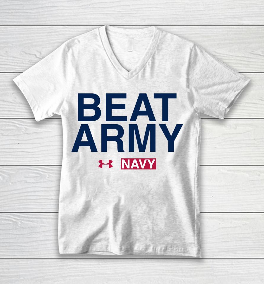 Men's Under Armour Midshipmen 2022 Special Games Beat Army Unisex V-Neck T-Shirt