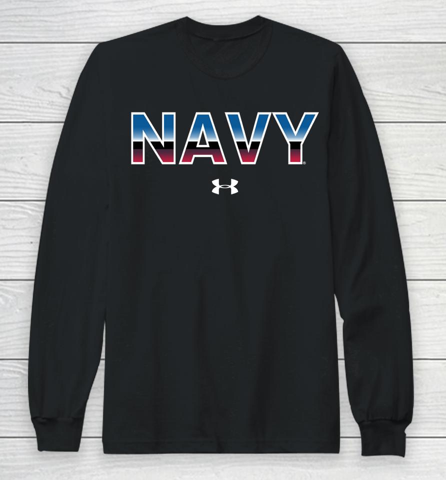 Men's Under Armour Navy Midshipmen 2022 Special Games Nasa Long Sleeve T-Shirt