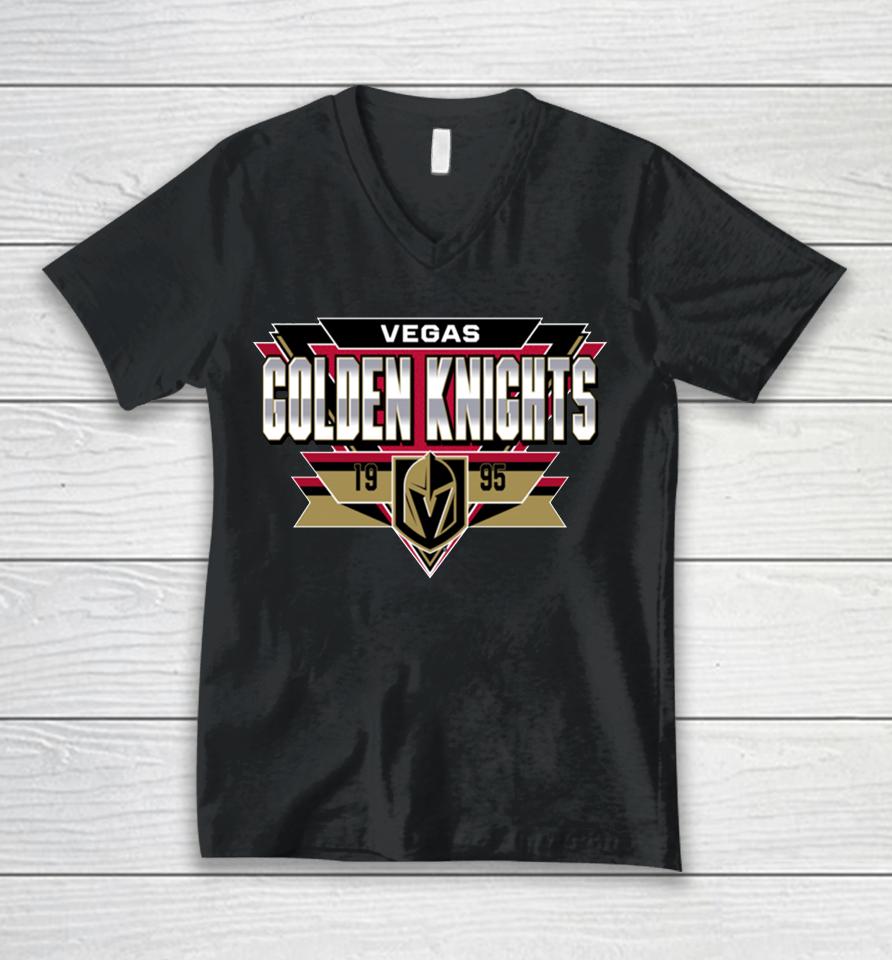 Men's Vegas Golden Knights Black Reverse Retro 20 Fresh Playmaker Unisex V-Neck T-Shirt