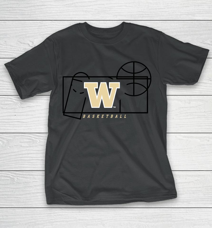 Men's Washington Huskies Basketball Court Fresh T-Shirt