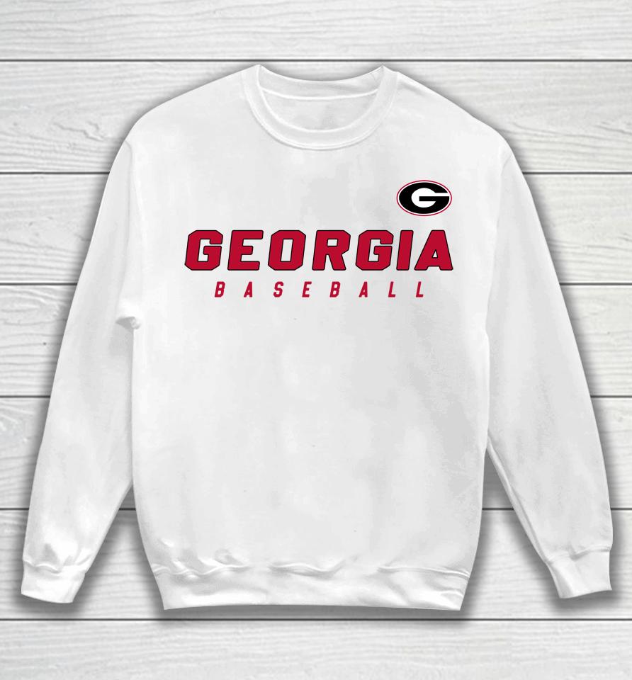 Men's White Georgia Bulldogs Baseball Legend Performance 2023 Sweatshirt