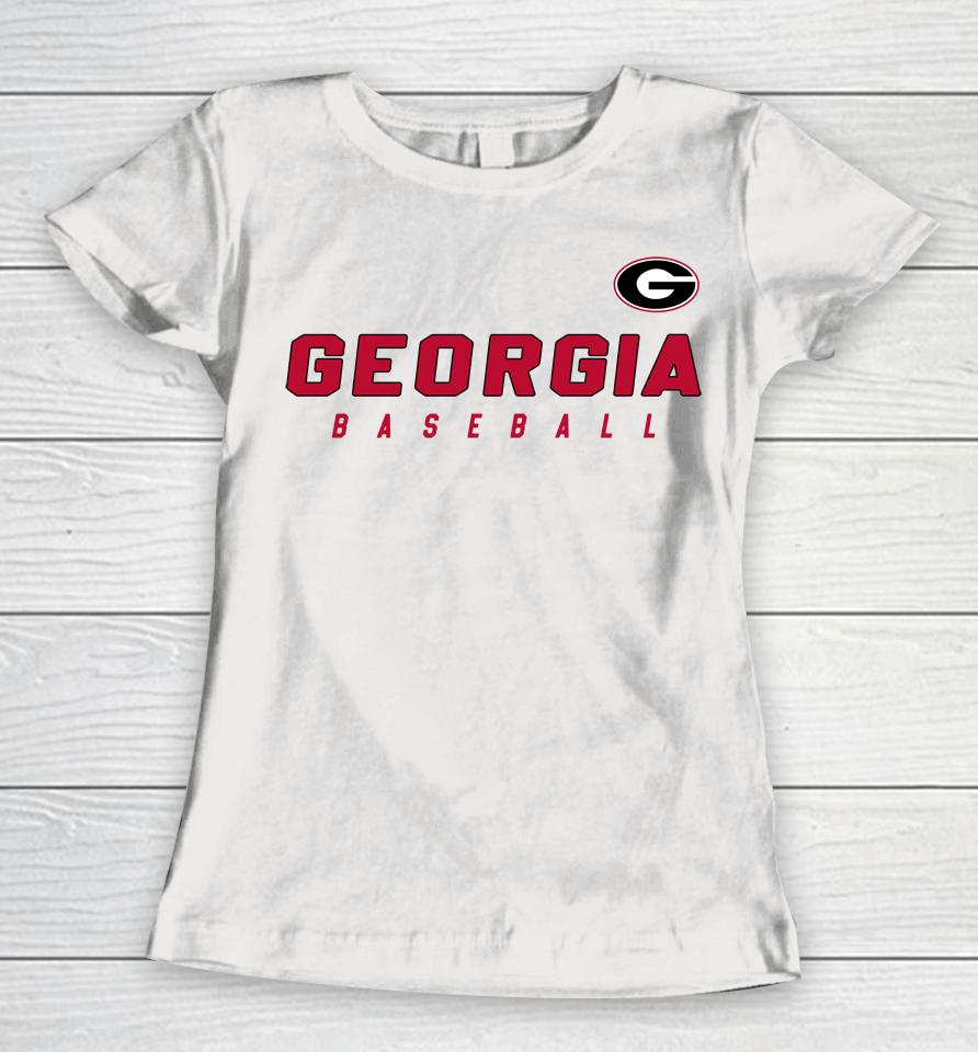 Men's White Georgia Bulldogs Baseball Legend Performance 2023 Women T-Shirt