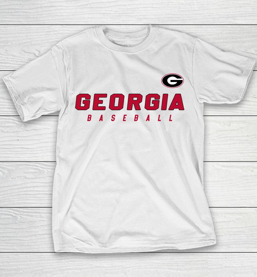 Men's White Georgia Bulldogs Baseball Legend Performance 2023 Youth T-Shirt