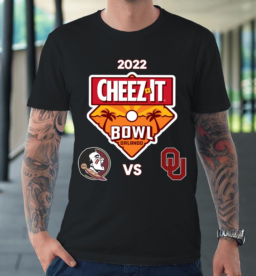 Men's White Oklahoma Vs Seminoles 2022 Cheez-It Bowl College Football Premium T-Shirt