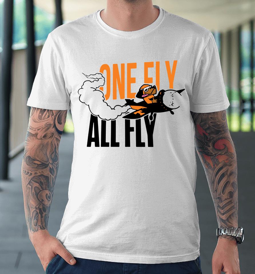 Men's White Tennessee Volunteers Smokey One Fly All Fly Premium T-Shirt