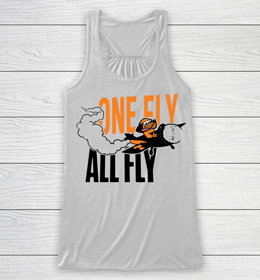 Men's White Tennessee Volunteers Smokey One Fly All Fly Racerback Tank