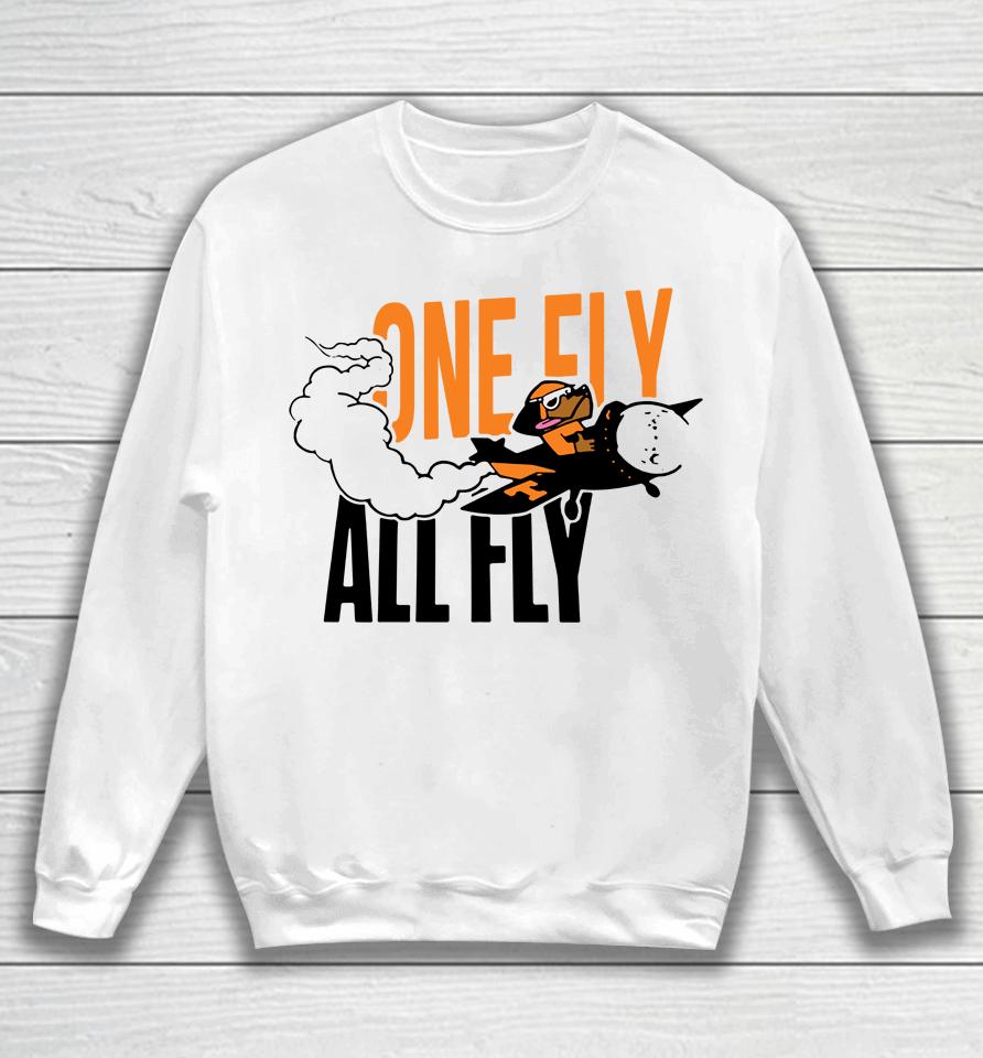 Men's White Tennessee Volunteers Smokey One Fly All Fly Sweatshirt
