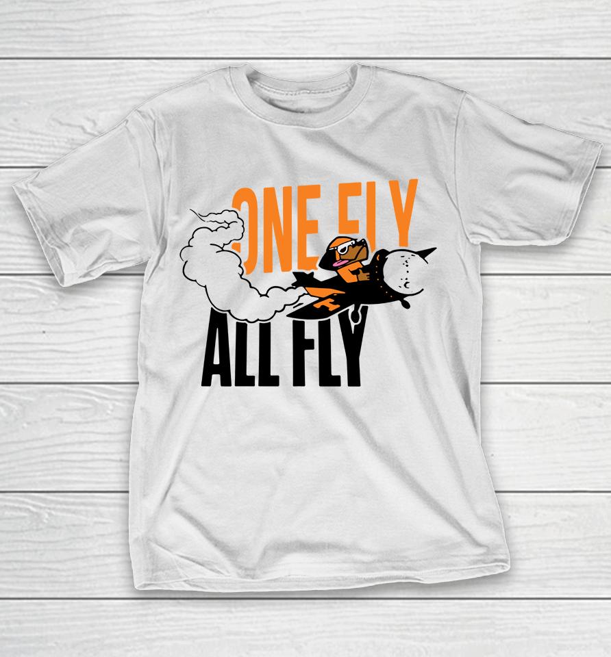 Men's White Tennessee Volunteers Smokey One Fly All Fly T-Shirt
