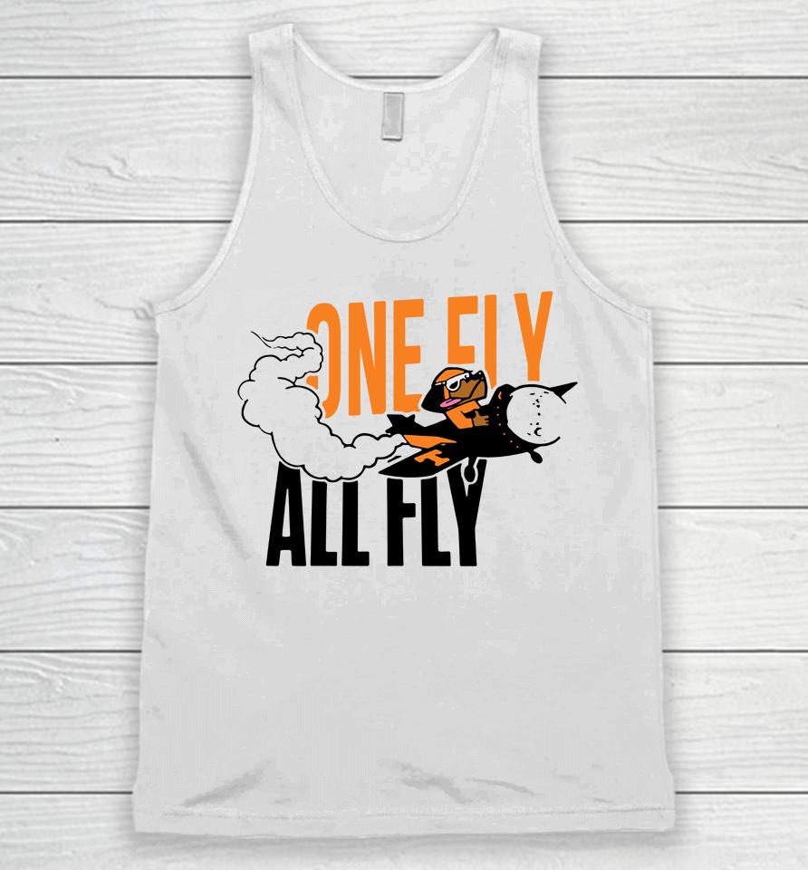 Men's White Tennessee Volunteers Smokey One Fly All Fly Unisex Tank Top