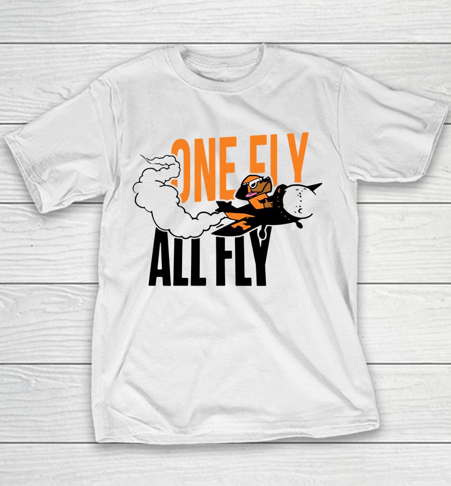 Men's White Tennessee Volunteers Smokey One Fly All Fly Youth T-Shirt