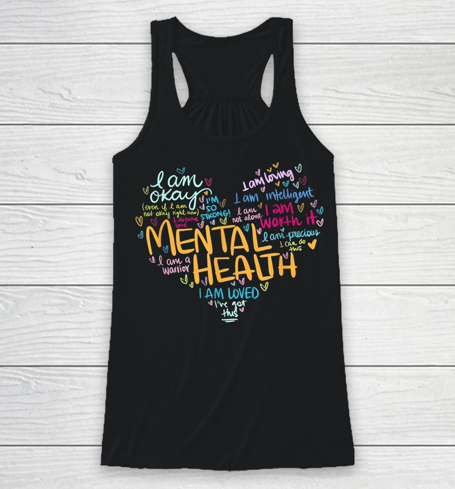 Mental Health Awareness Gifts Depression Racerback Tank