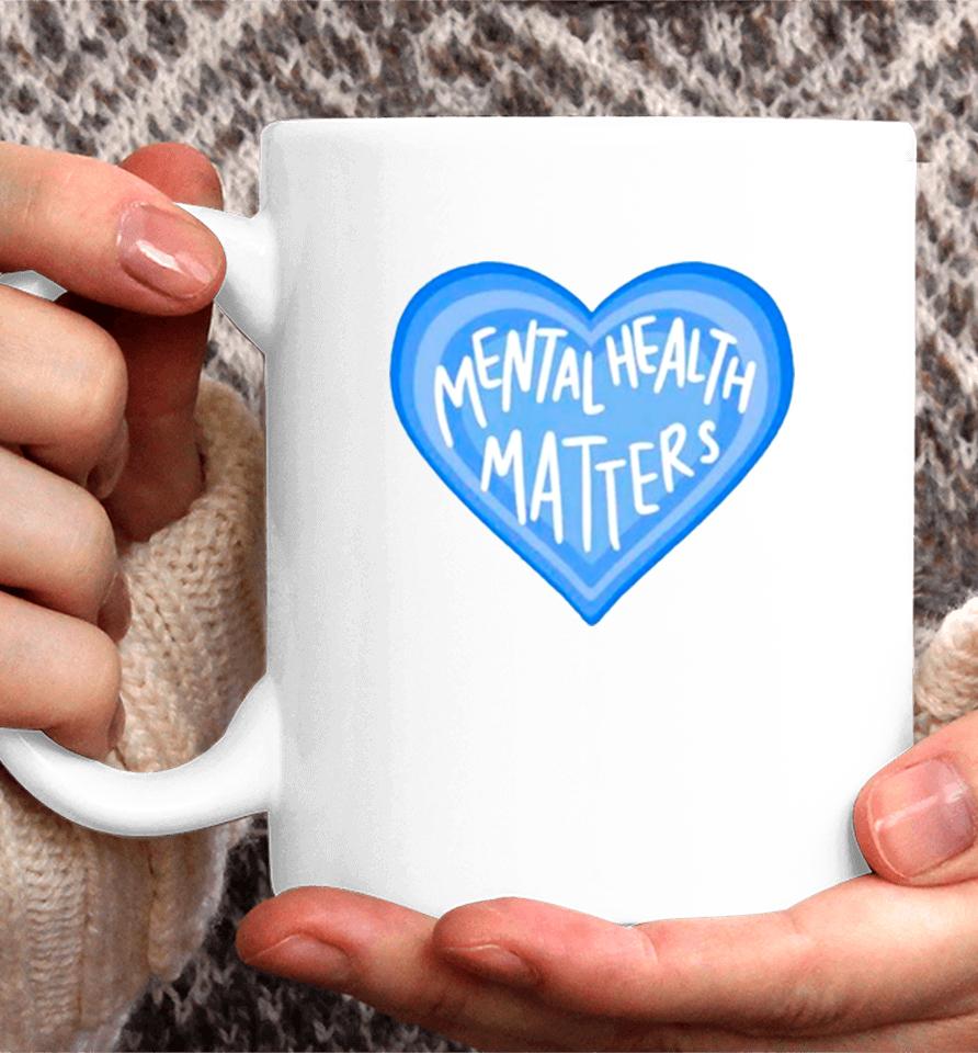 Mental Health Matters Heart Coffee Mug